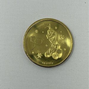 Disney 50th Anniversary Gold colored Coin Olaf Frozen